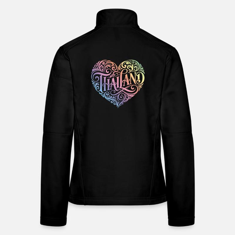 Thailand Herz Bunt Frauen Softshelljacke