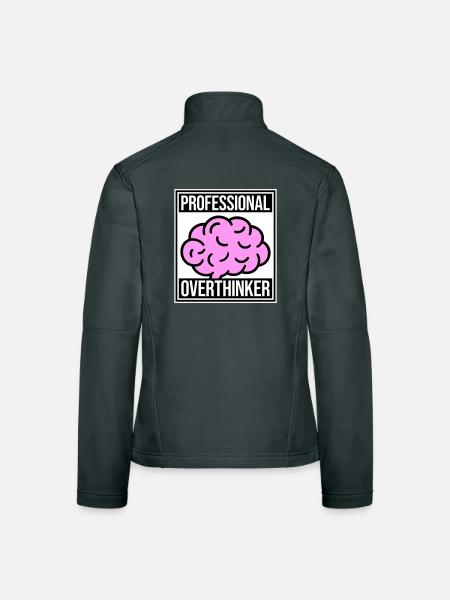 Logo drôle d’anxiété drôle et sombre de la réflexion professionnelle - Veste en tissu softshell Femme - noir - Dos