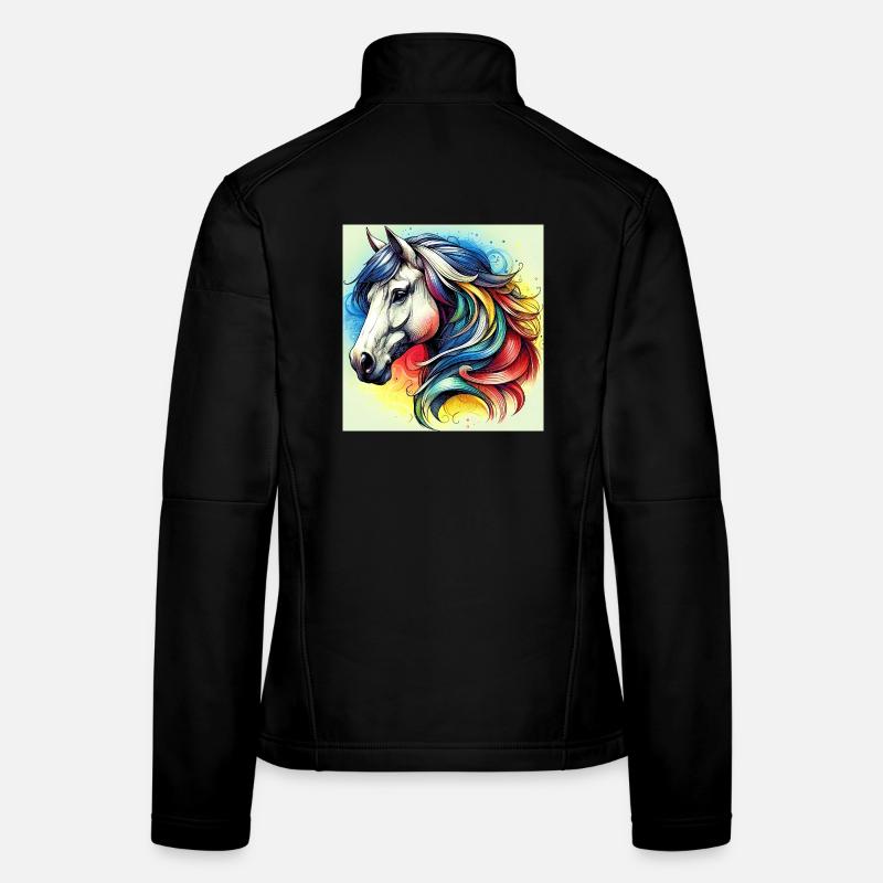 Pferd Frauen Softshelljacke