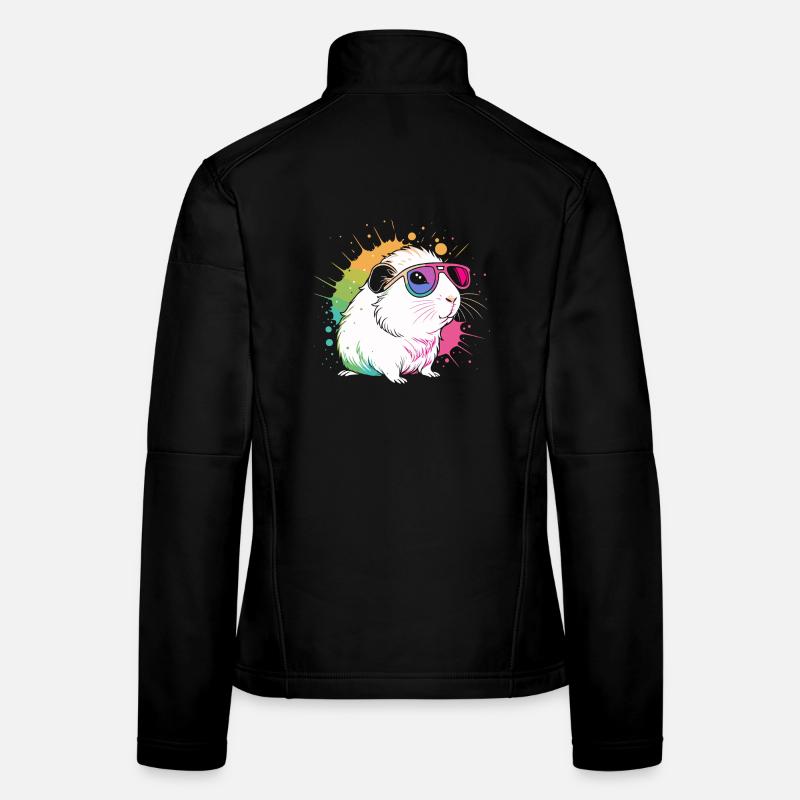 Hamster Pop Art Bunte Brille Frauen Softshelljacke