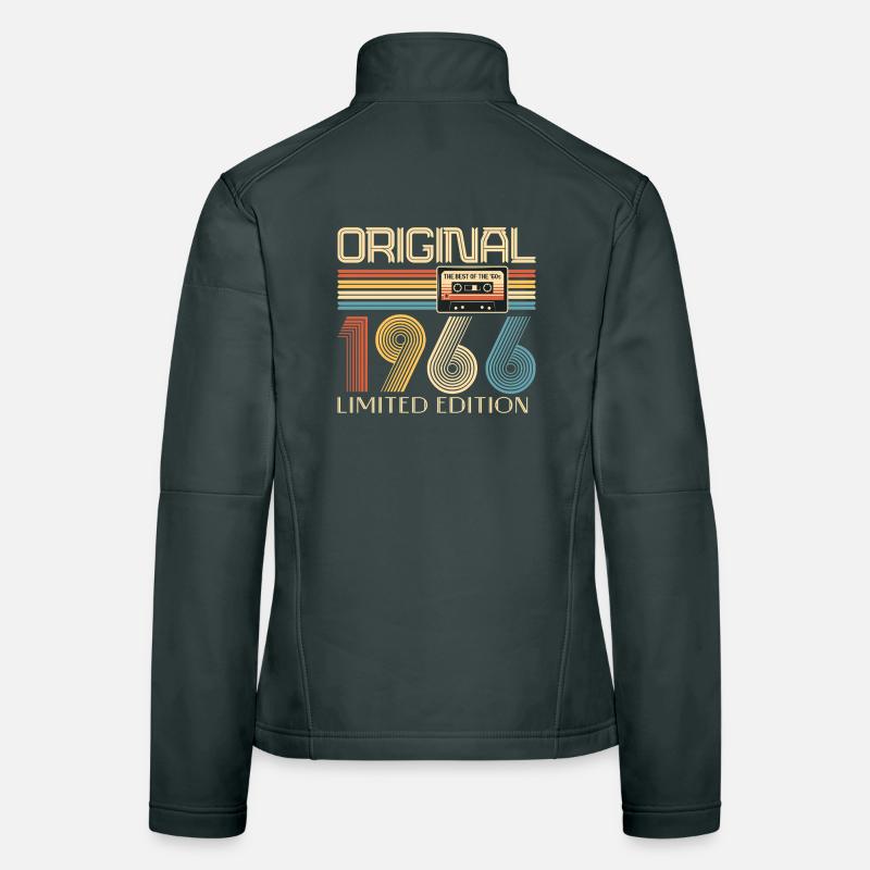 60e anniversaire, 60 ans, Original 1966 Veste en tissu softshell Femme