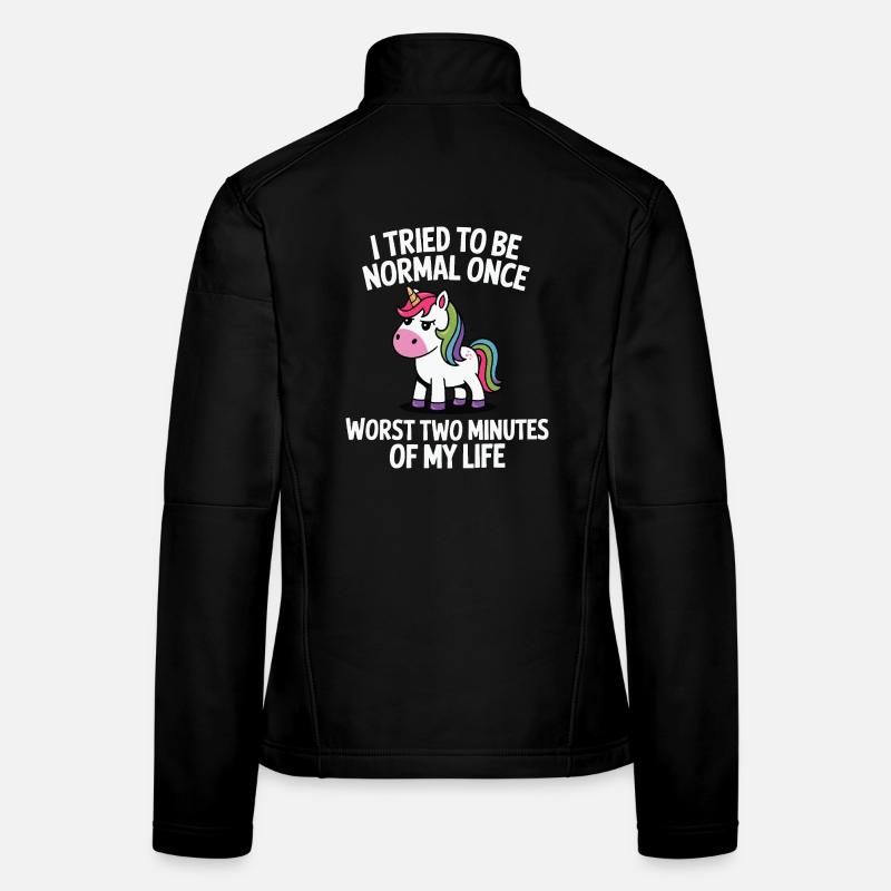Unerwartet normal: Einhorn-Scherz Geschenk Frauen Softshelljacke
