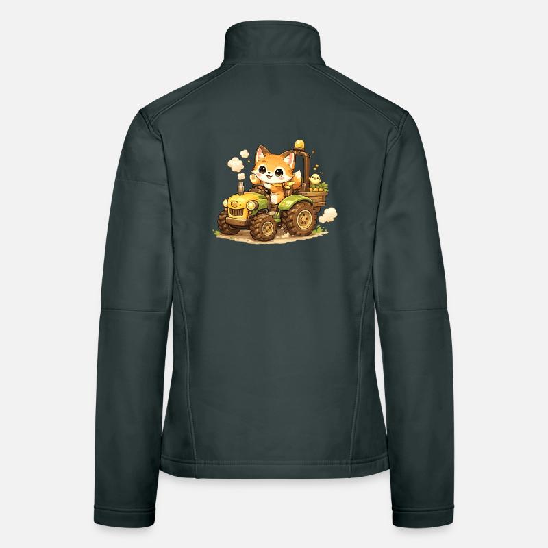 Fuchs auf dem Traktor Frauen Softshelljacke