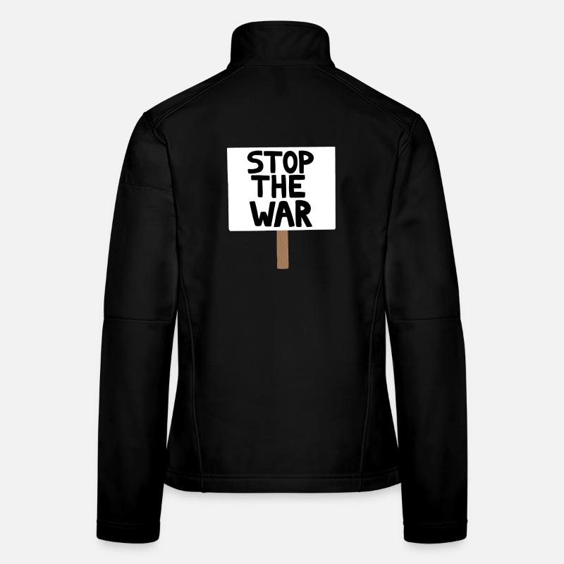 Panneau de protestation contre la guerre Veste en tissu softshell Femme