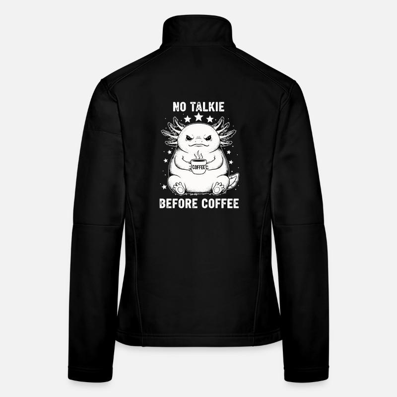Pas de conversation devant un axolotl amateur de café Veste en tissu softshell Femme