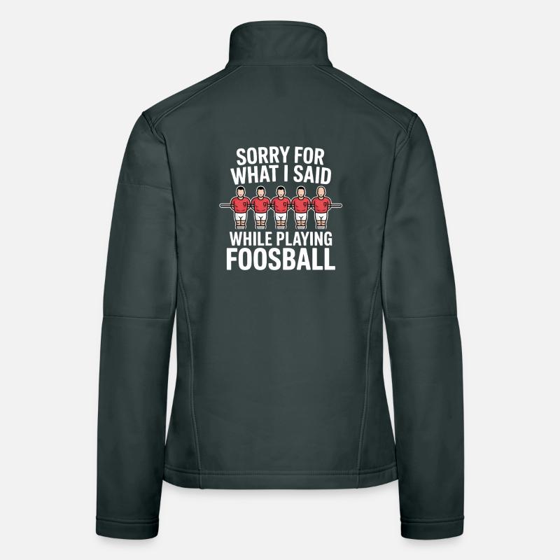 Table Soccer Evolution Funny Foosball Foosball Women's Softshell Jacket