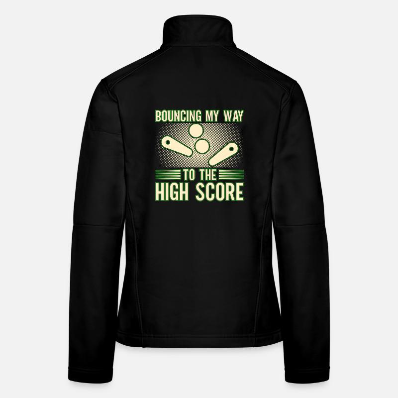 Bouncing My Way To The High Score Pinball Machine Women's Softshell Jacket