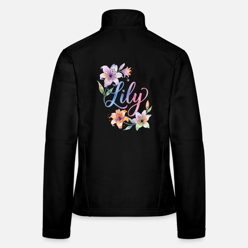 Fleurs aquarelles de lys Veste en tissu softshell Femme