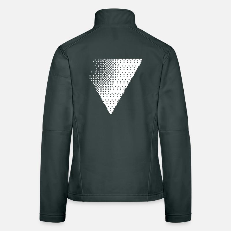 Geometric Dotted Triangle Fade Women's Softshell Jacket