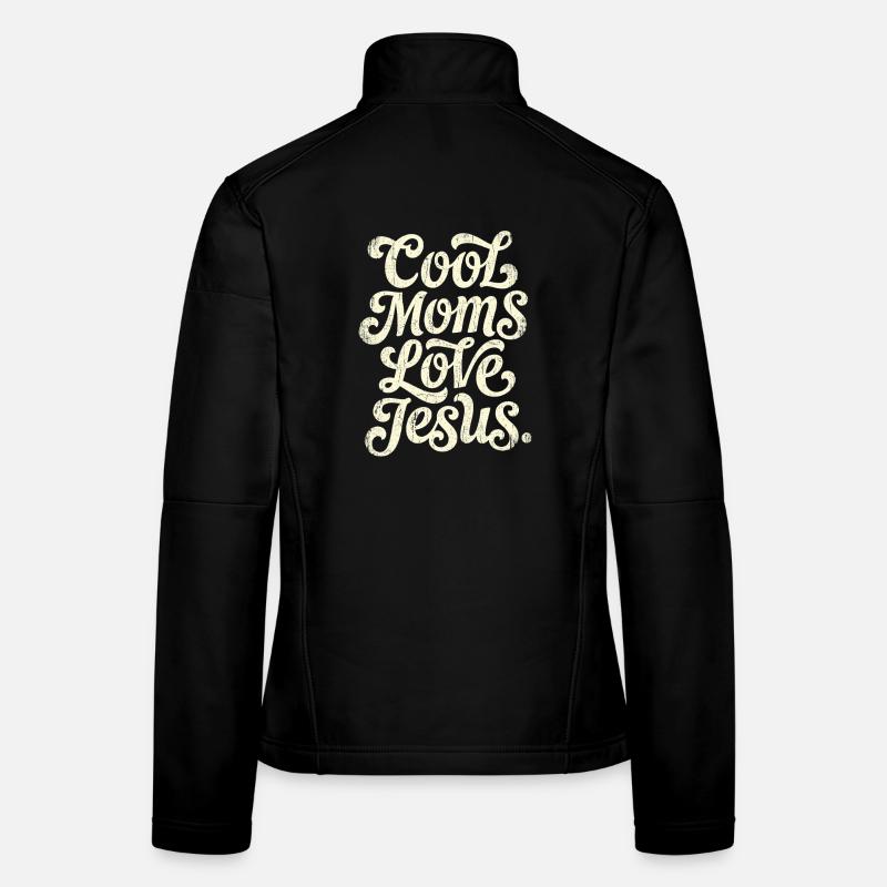 Script vintage : Les mamans cool aiment Jésus Veste en tissu softshell Femme