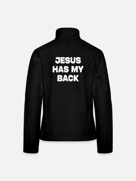 Jesus Has My Back - Women's Softshell Jacket - black - Back
