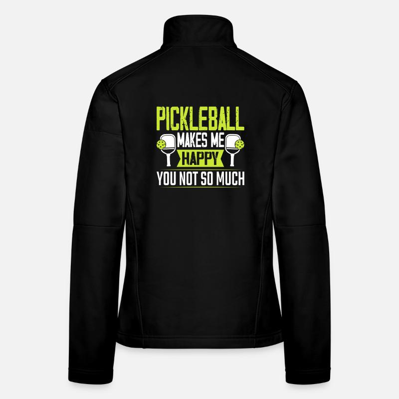 Pickleball Makes Me Happy Women's Softshell Jacket