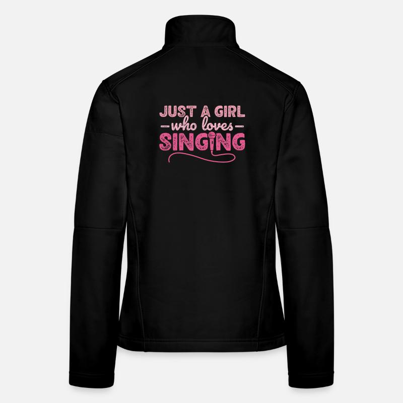 Nur ein Mädchen, das gerne Karaoke-Sängerin singt Frauen Softshelljacke