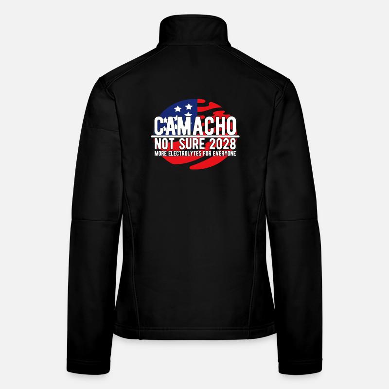 Camacho 2028 Emblem Parody Funny Not Sure Women's Softshell Jacket