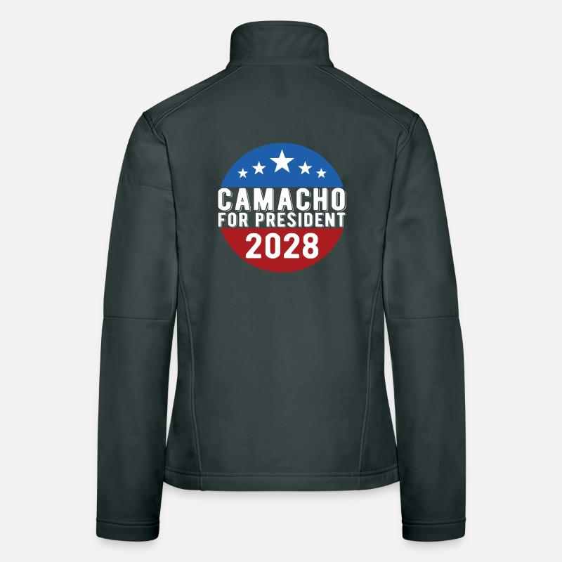Camacho 2028 Emblem Parody Funny Not Sure Women's Softshell Jacket