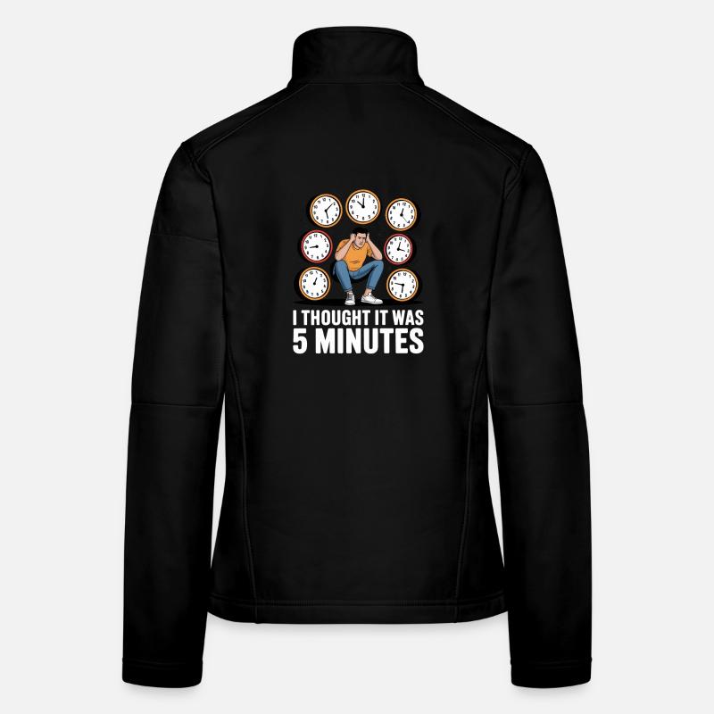 Je pensais que c’était la cécité temporelle de 5 minutes Veste en tissu softshell Femme