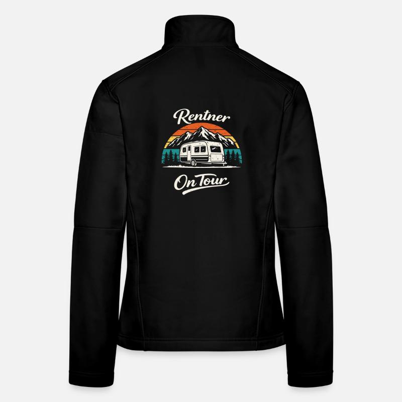 Pensioner On Tour Camping Shirt Caravan Women's Softshell Jacket