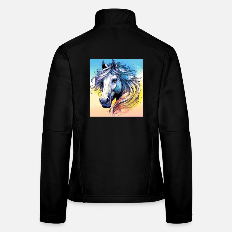 cheval Veste en tissu softshell Femme