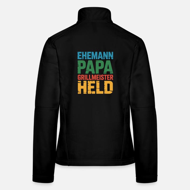 Papa Ehemann Grillheld Grillmeister Geschenk Frauen Softshelljacke
