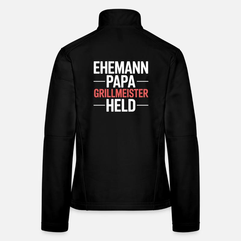 Ehemann Papa Grillmeister Held Frauen Softshelljacke