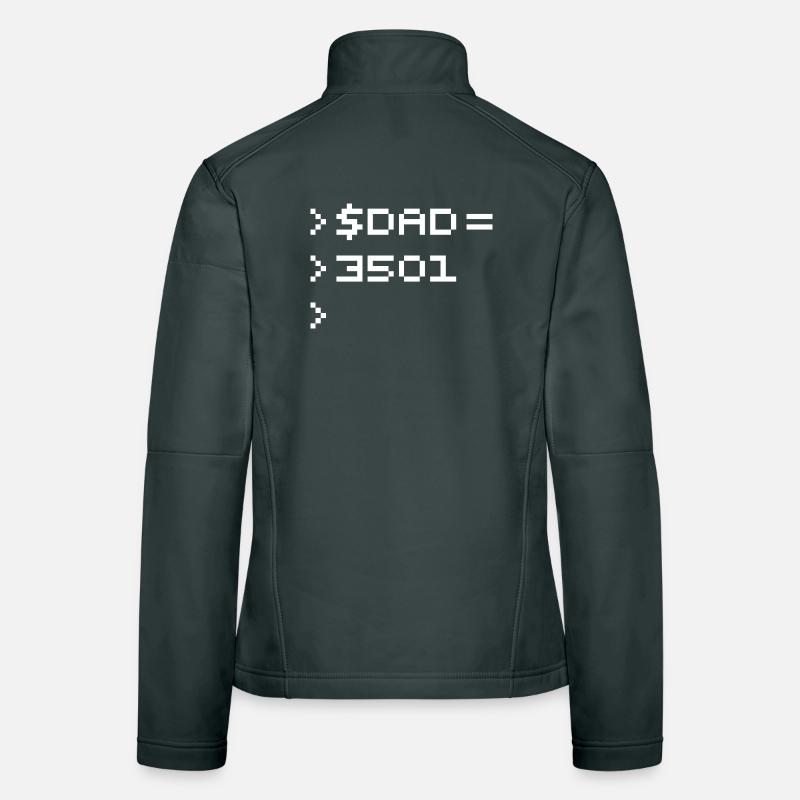 DAD 8-Bit Code Nerd Pixel Terminal Retro Frauen Softshelljacke