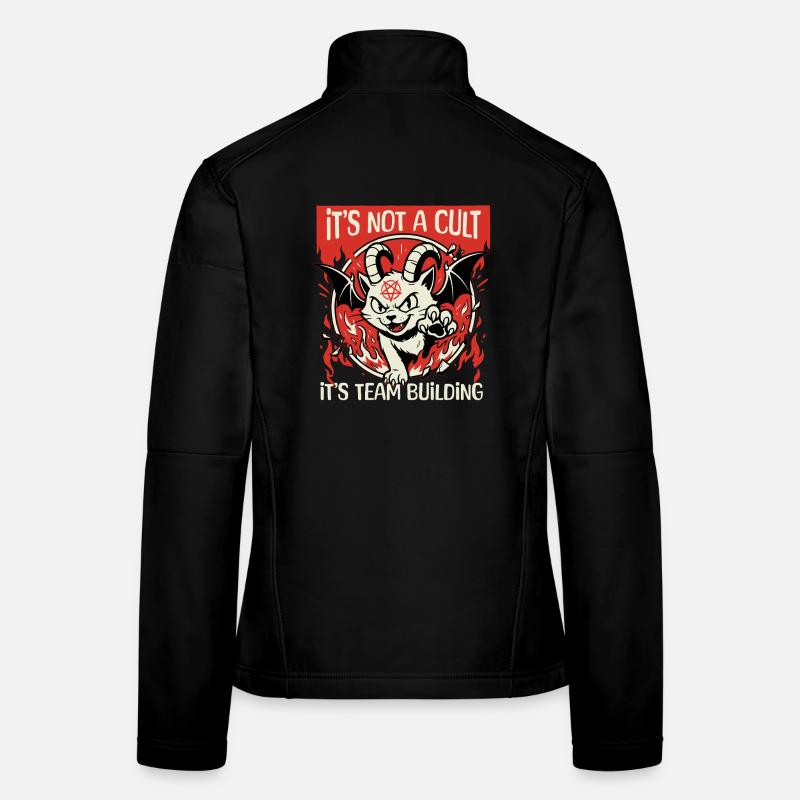 It's Not A Cult Funny Dark Cat - Women's Softshell Jacket - black