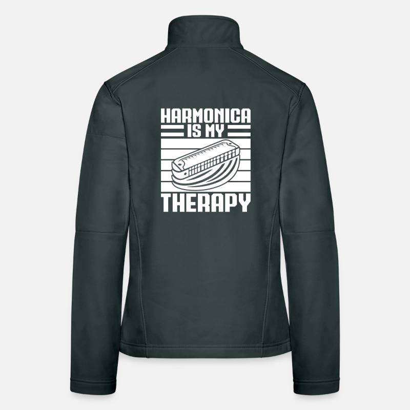 Harmonica Musican est mon harmonica de thérapie Veste en tissu softshell Femme
