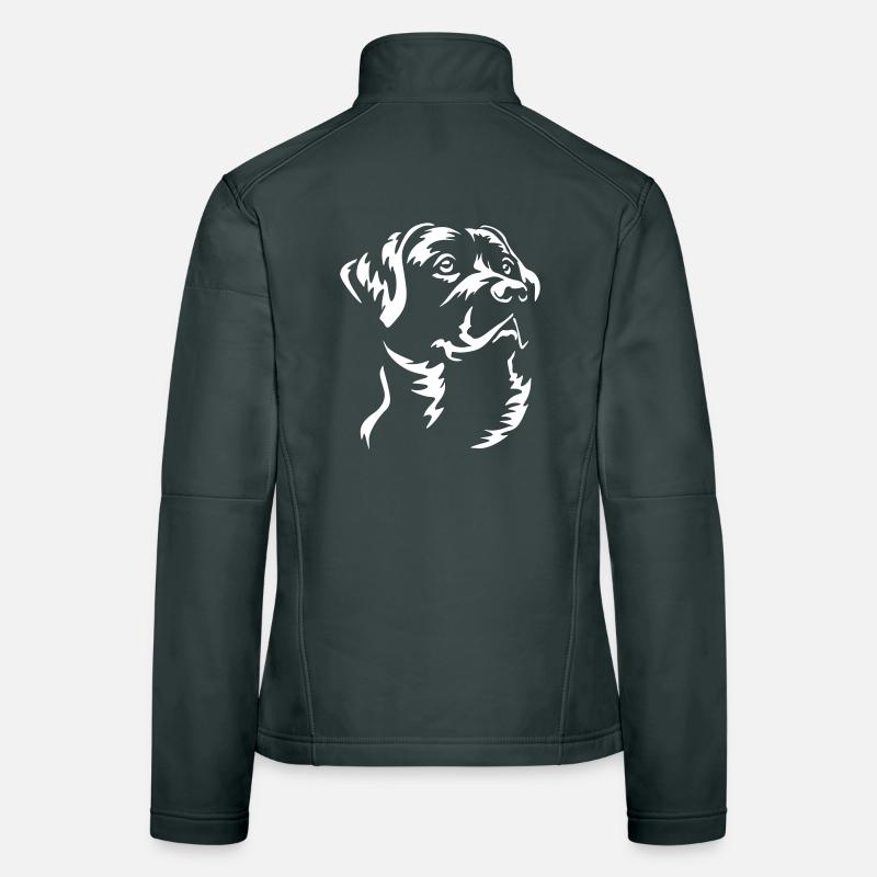 Labrador Kopf "Black Edition" Frauen Softshelljacke