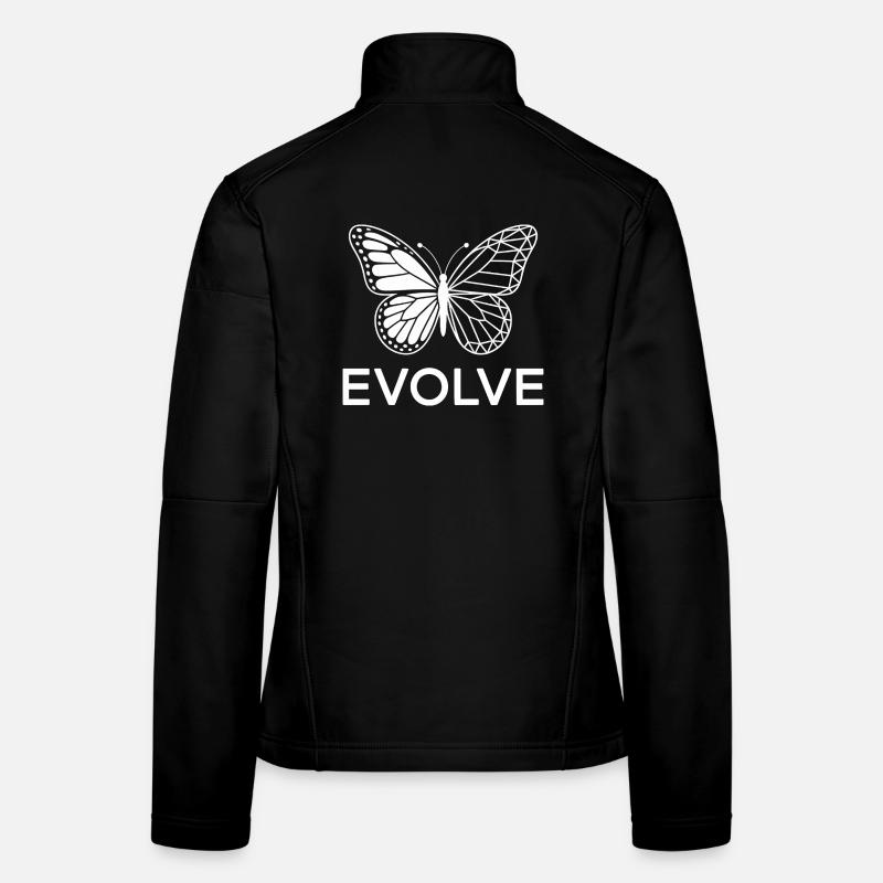 Evolve Butterfly Geometrische Linienzeichnung Frauen Softshelljacke