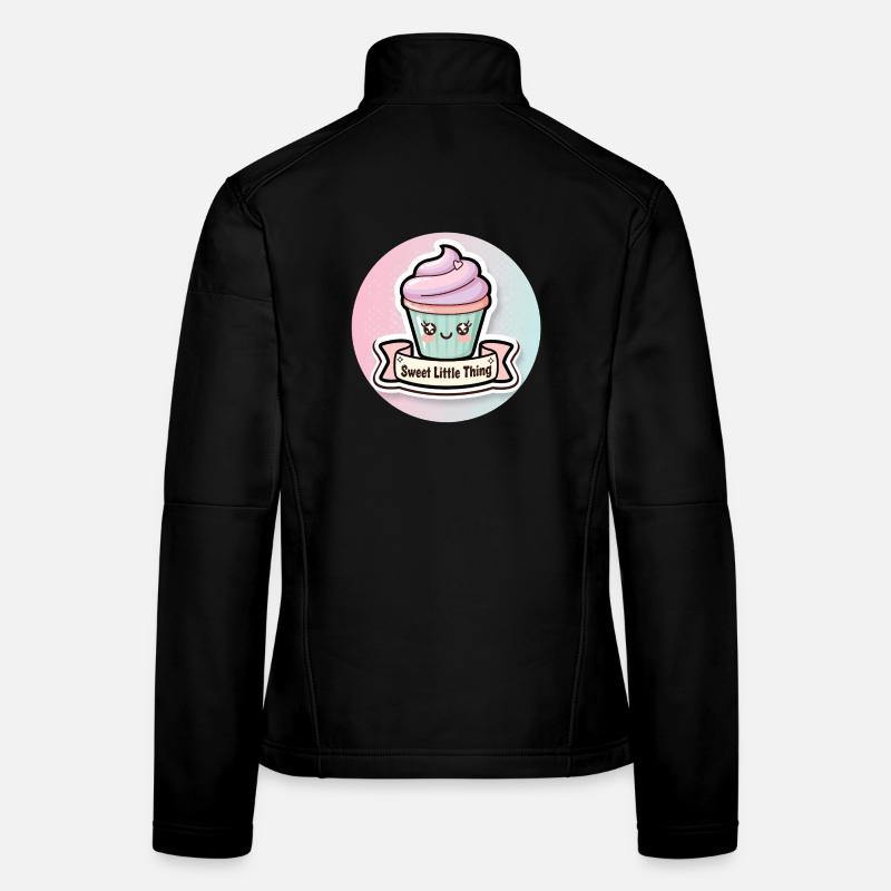 Süßer Cupcake mit Herzchen Frauen Softshelljacke