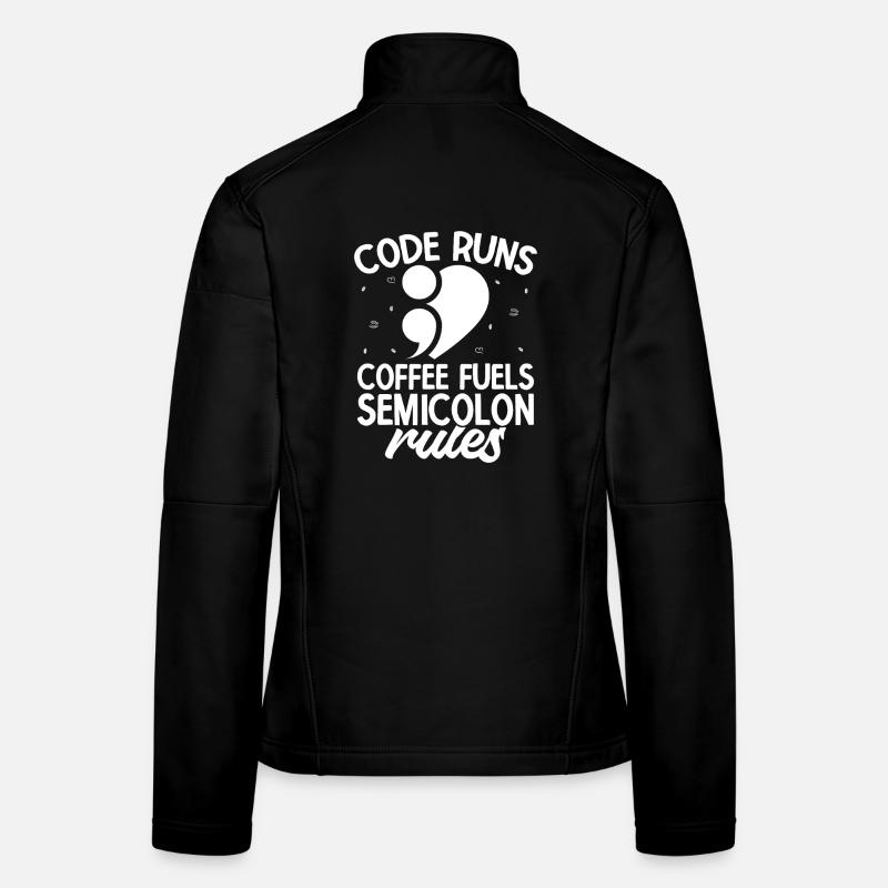 Semi Colon Coffee Fuels Semicolon Frauen Softshelljacke