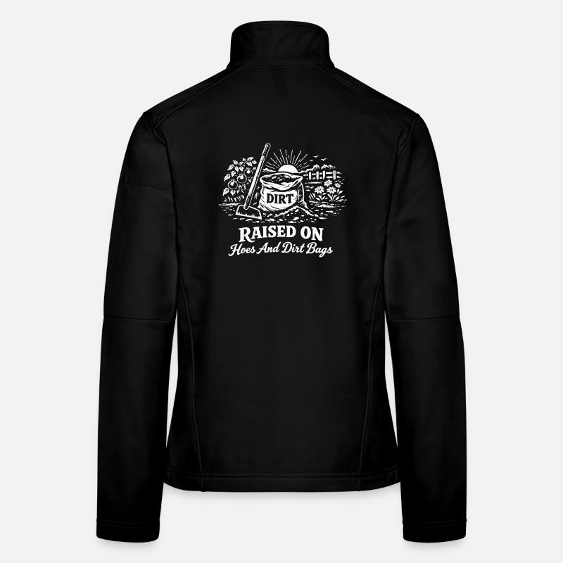 Aufgewachsen mit Hacken und Drecksäcken – Lustige  Frauen Softshelljacke