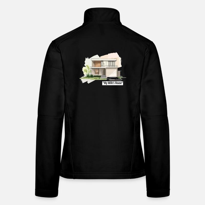 Ultramoderne Familienhausillustration Frauen Softshelljacke