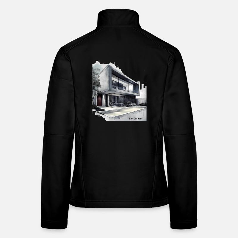 Maison moderne froide en pierre Veste en tissu softshell Femme