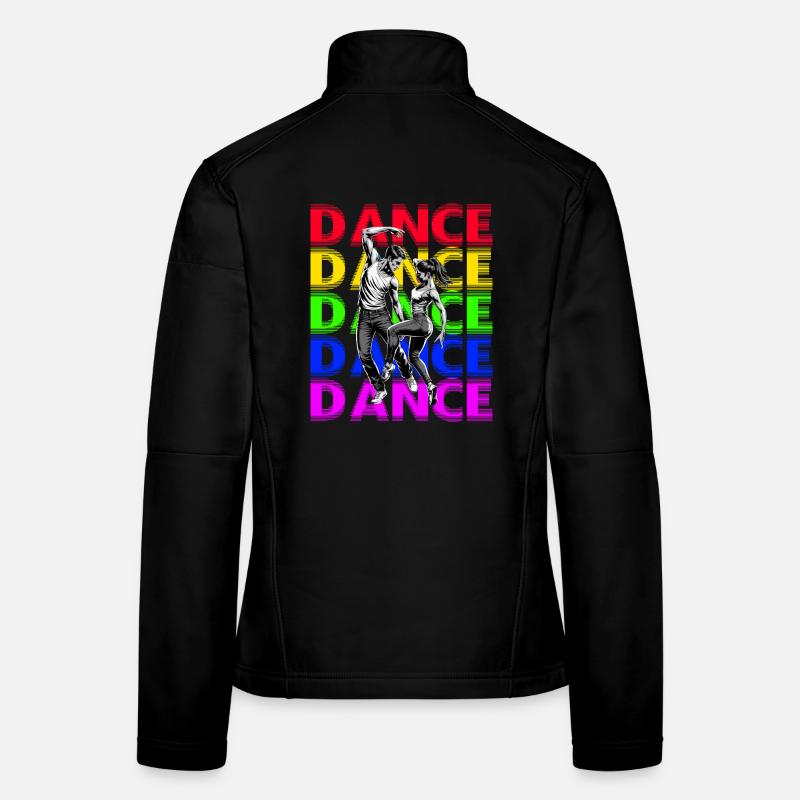 Danse, Passion, Danse, Expression Colorée Veste en tissu softshell Femme