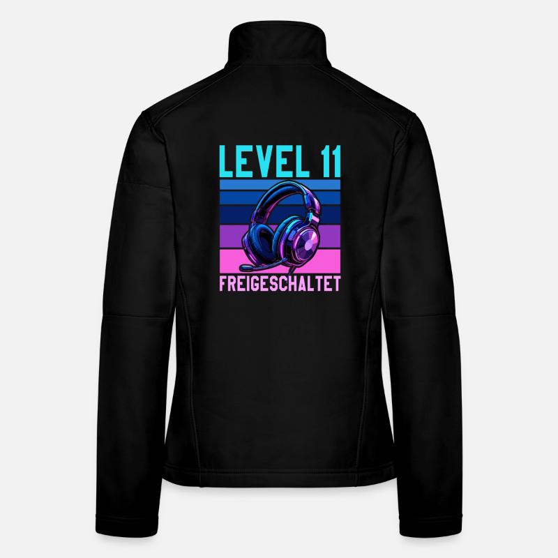 11. Geburtstag Junge Mädchen Gamer Level 11 - Frauen Softshelljacke - Schwarz