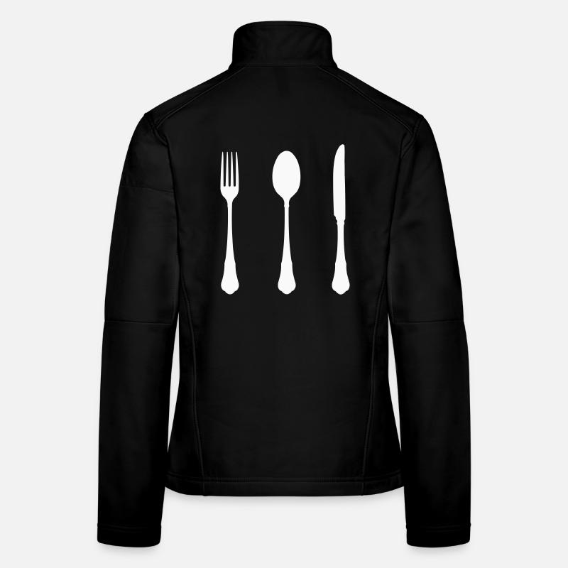 Cutlery Silhouette Design Women's Softshell Jacket