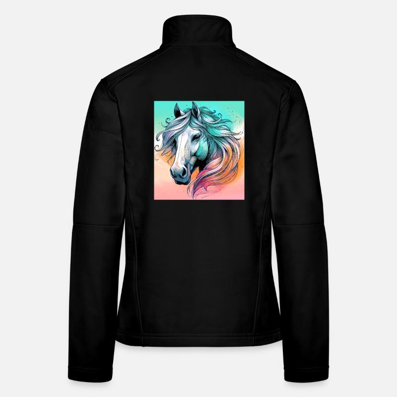 cheval Veste en tissu softshell Femme