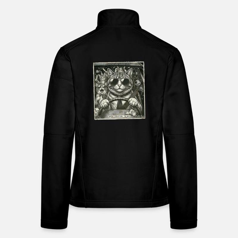 Katze Geblitzt Frauen Softshelljacke