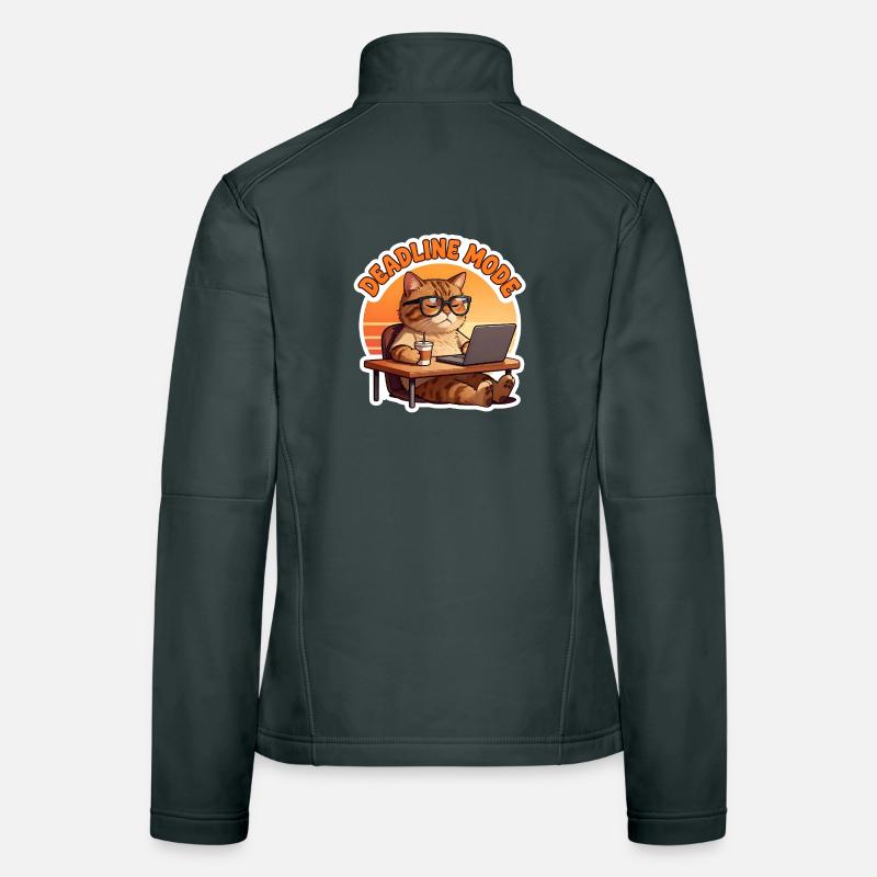 Chat in the Office in Deadline Mode Women's Softshell Jacket