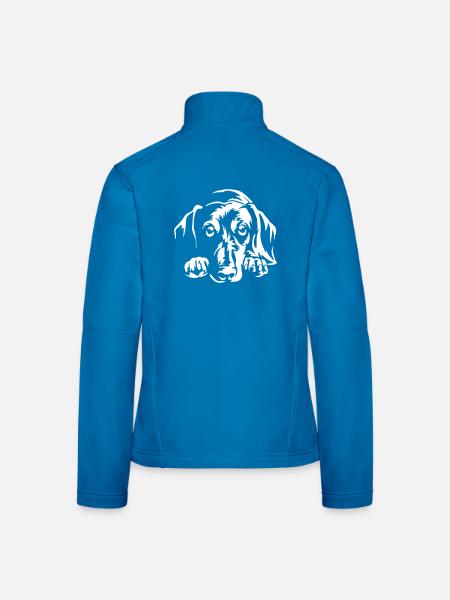 Dachshund "Black Edition" - Women's Softshell Jacket - black - Back