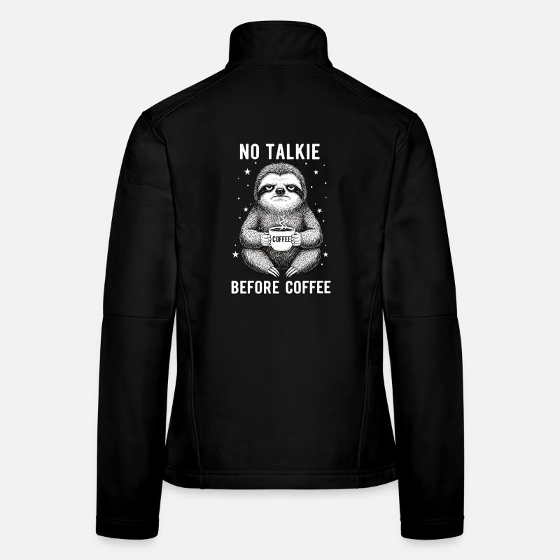 Pas de conversation devant le paresseux amateur de café Veste en tissu softshell Femme