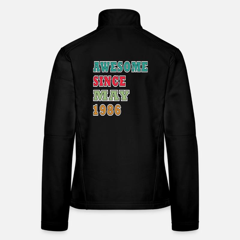 Salutations d’anniversaire mai 1986 Veste en tissu softshell Femme