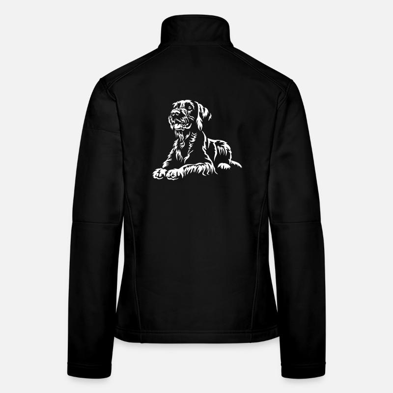 German Wirehaired Whisker "Black Edition" Women's Softshell Jacket