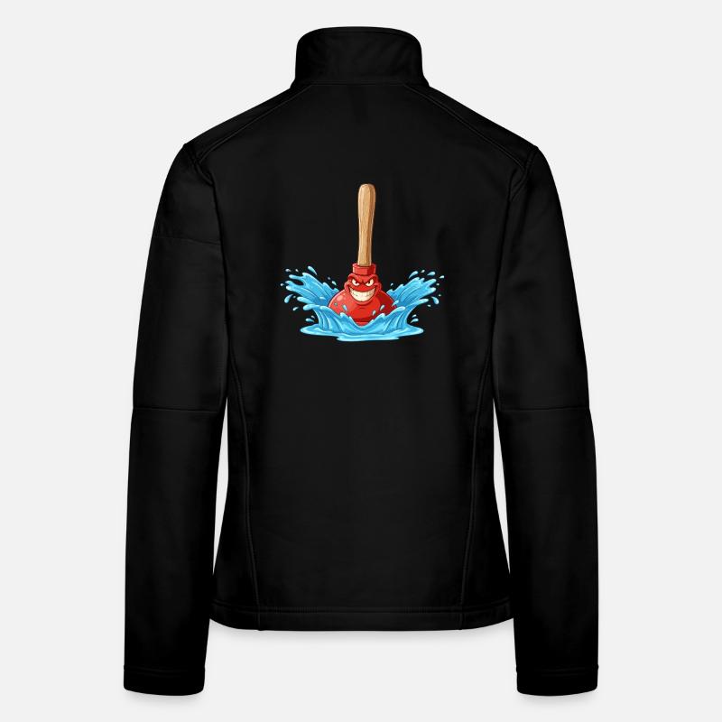 Water Anger Pungle with Wooden Stick Women's Softshell Jacket