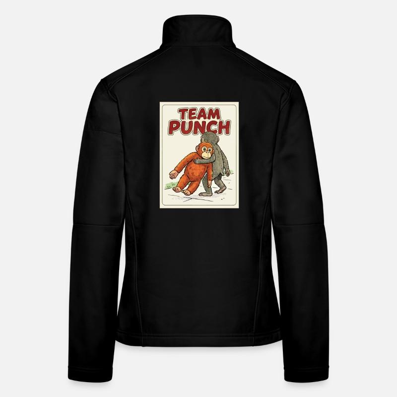 Team Punch Baby Monkey Punch Women's Softshell Jacket