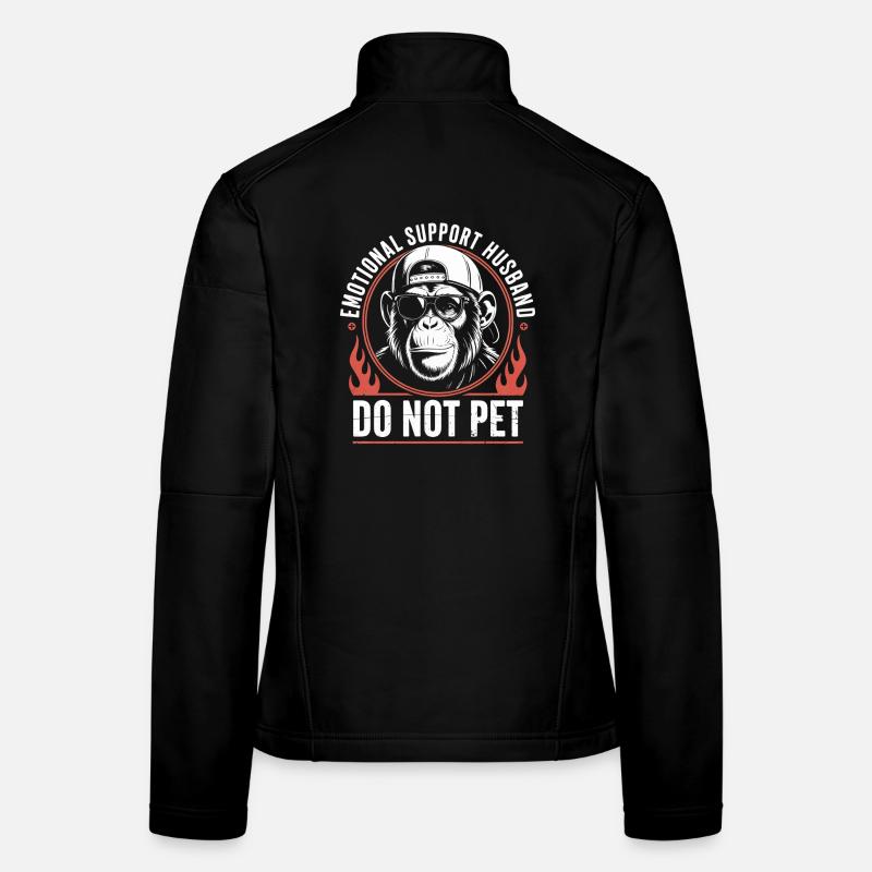 Emotional Support Monkey Do Not Pet Women's Softshell Jacket