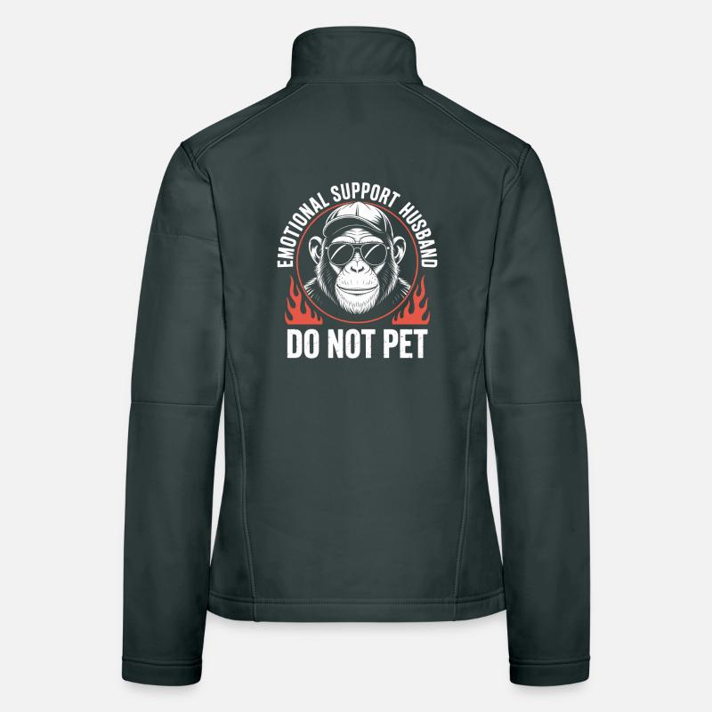 Emotional Support Monkey Do Not Pet Women's Softshell Jacket