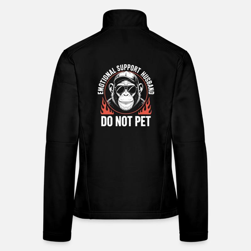 Emotional Support Monkey Do Not Pet Women's Softshell Jacket