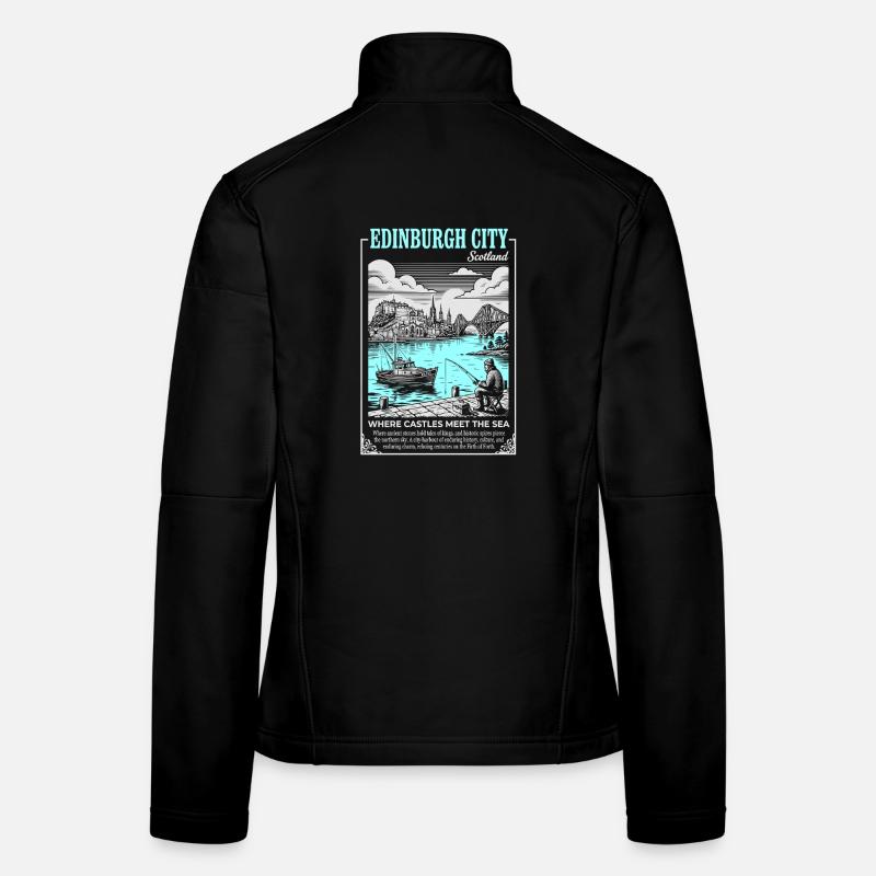 Edinburgh Castle by the Sea Frauen Softshelljacke